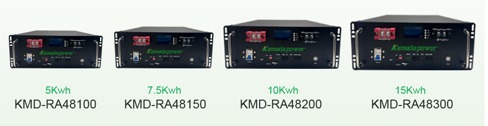 Kamada Power 48V 100Ah แบตเตอรี่แร็คเซิร์ฟเวอร์ 5kwh 10kwh 15kwh