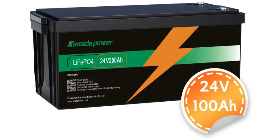 סוללת ליתיום של kamada power 24v 100ah