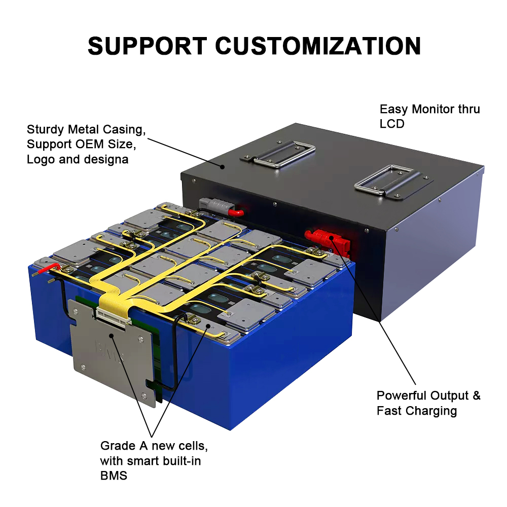 48V 200ah Lithium Ion LiFePO4 Battery Pack Structural Diagram